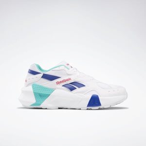 Adidasy Męskie Reebok Aztrek Double Białe/Turkusowe/Niebieskie PL 30NMUWJ